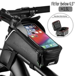 ROCKBROS Bike Front Frame Bag 6.5" Top Tube Phone Holder Case-Waterproof